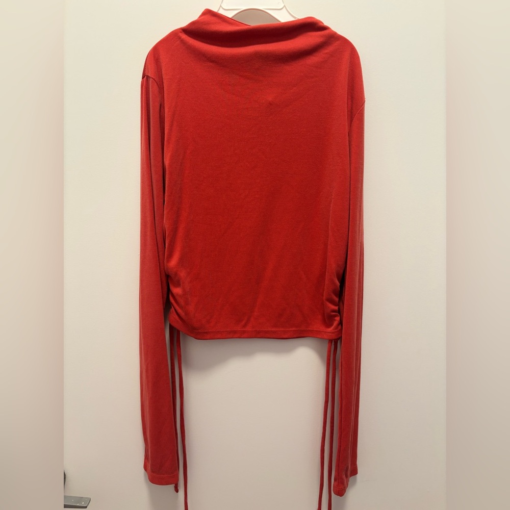 Forever 21 Vibrant Red Long Sleeve Top